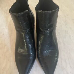 Jessica Simpson Black Patent Leather Booties